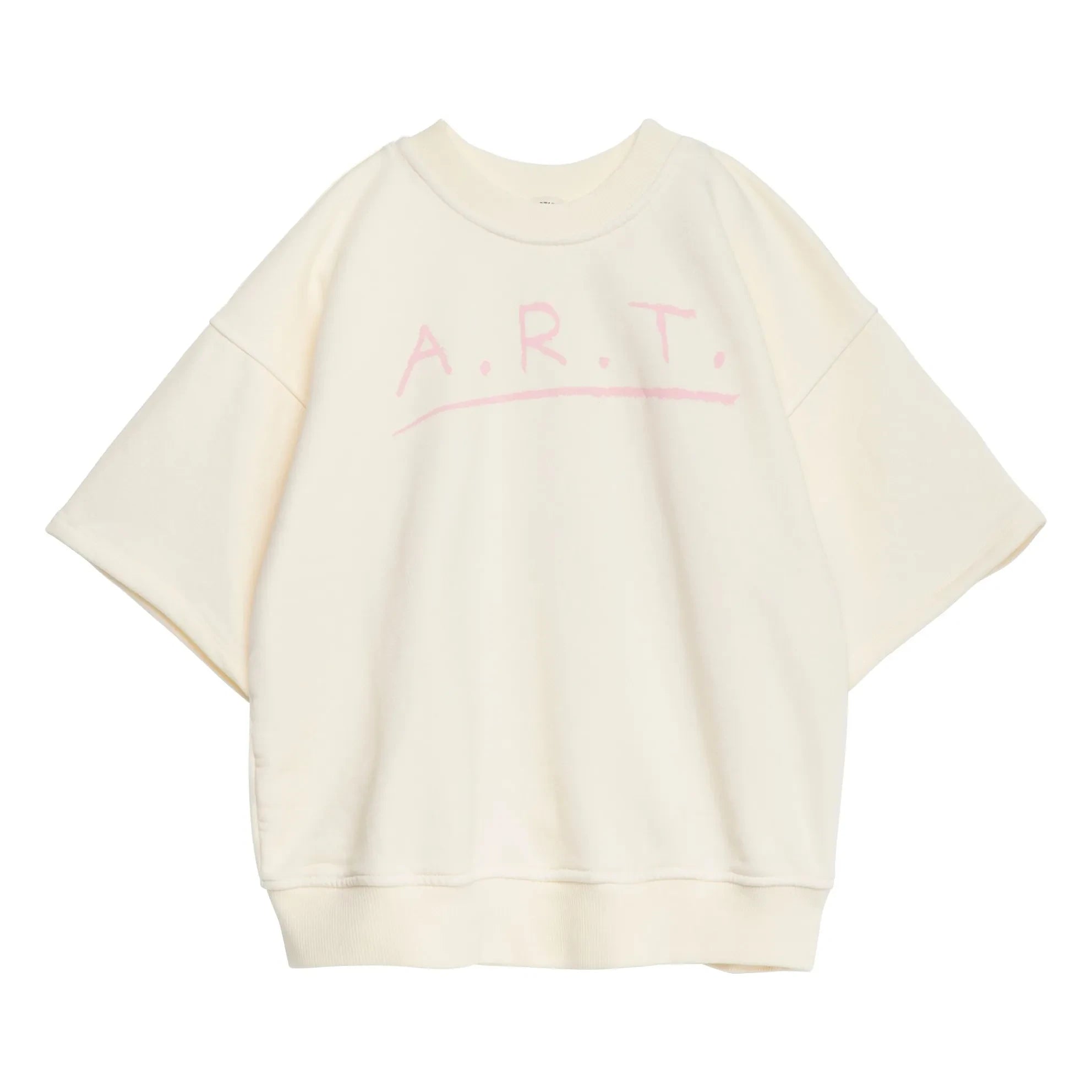 True Artist - Sudadera de manga corta n.º 13 de algodón orgánico | Crema