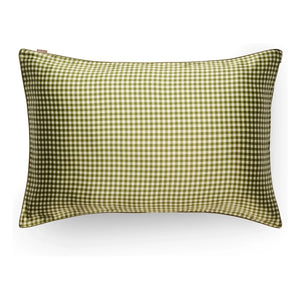Funda de almohada de seda de morera estampada de guinga Emily's Pillow | Caqui