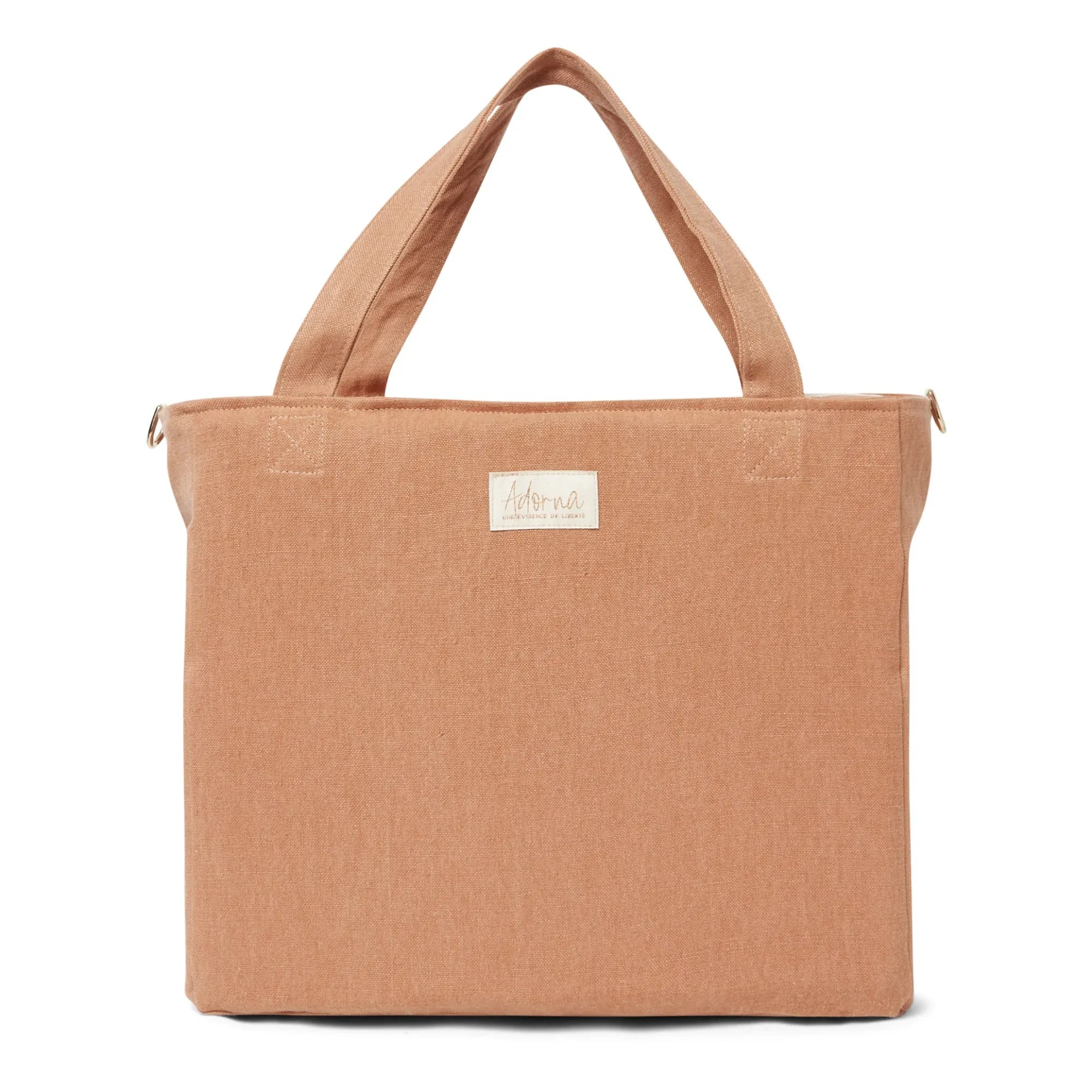 Adorna - Bolso de lino con cremallera | Terracota