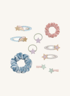 Mimi & Lula - Rüya gibi scrunchie ve saç tokası çantası | Soluk mavi