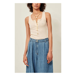 Sessùn - Camargo camiseta de tirantes | Crudo