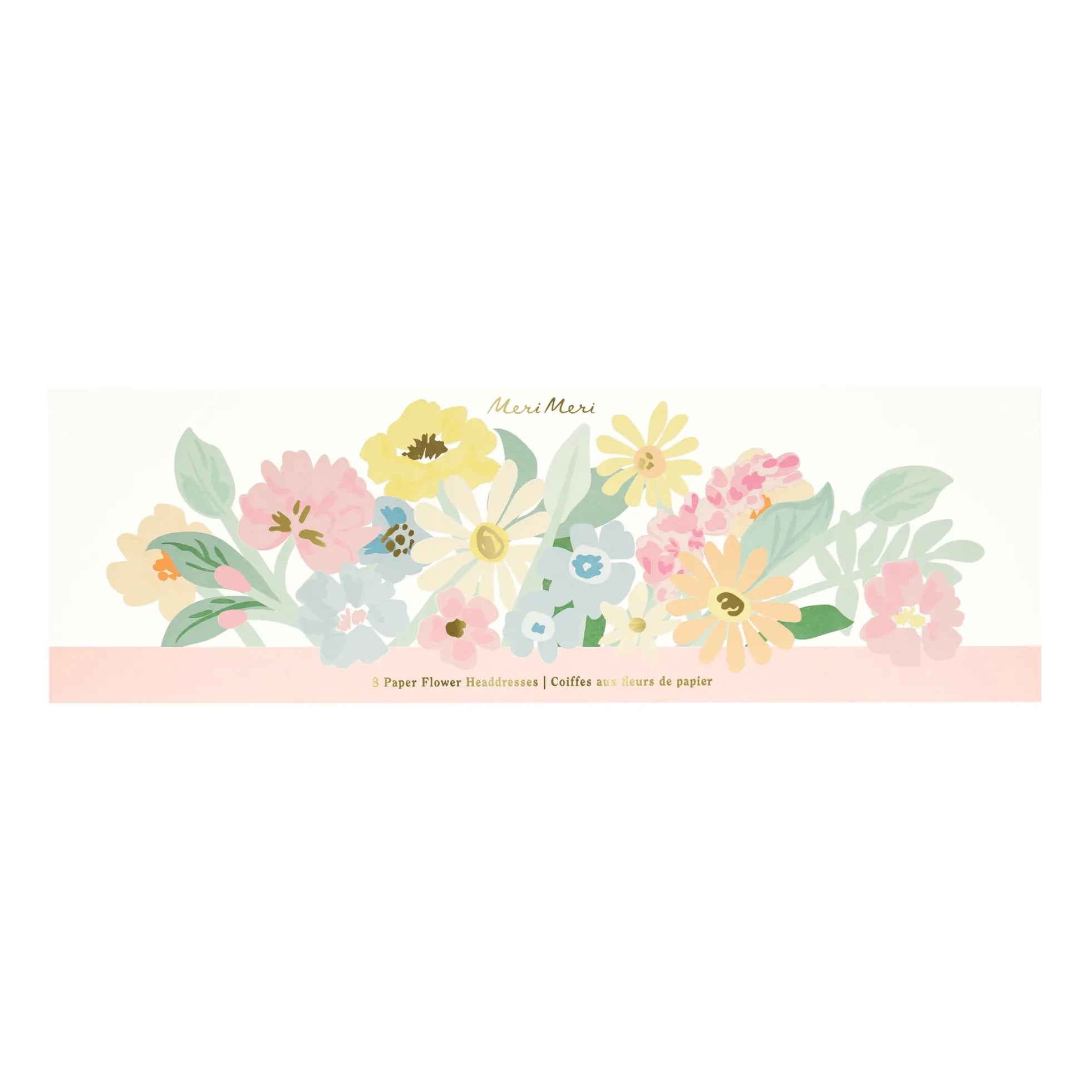 Meri Meri - Guirnalda de flores de papel - Set de 8 | Pastel