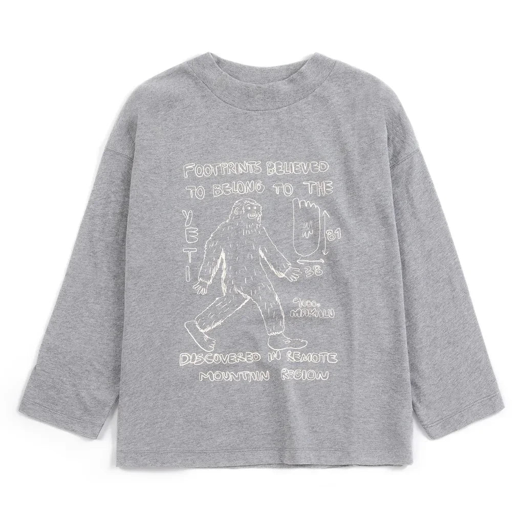 Bobo Choses - Camiseta Yeti | Gris jaspeado