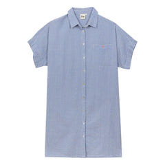 a.p - Vestido camisa de guinga de algodón | Algodón Vichy Azul