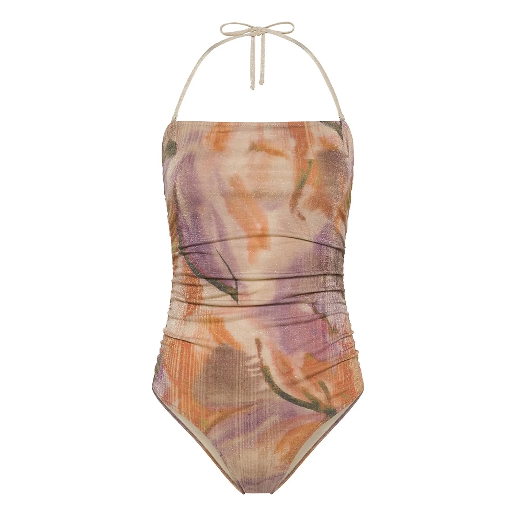 Momoni - Bañador metálico de una pieza con estampado de tequila | Morado