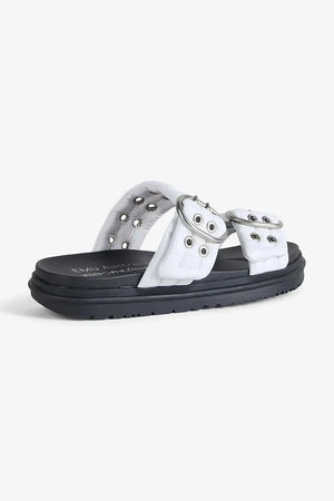 Chanclas planas de cuero para mujer Emu Australia Bondi Buckle 2.0