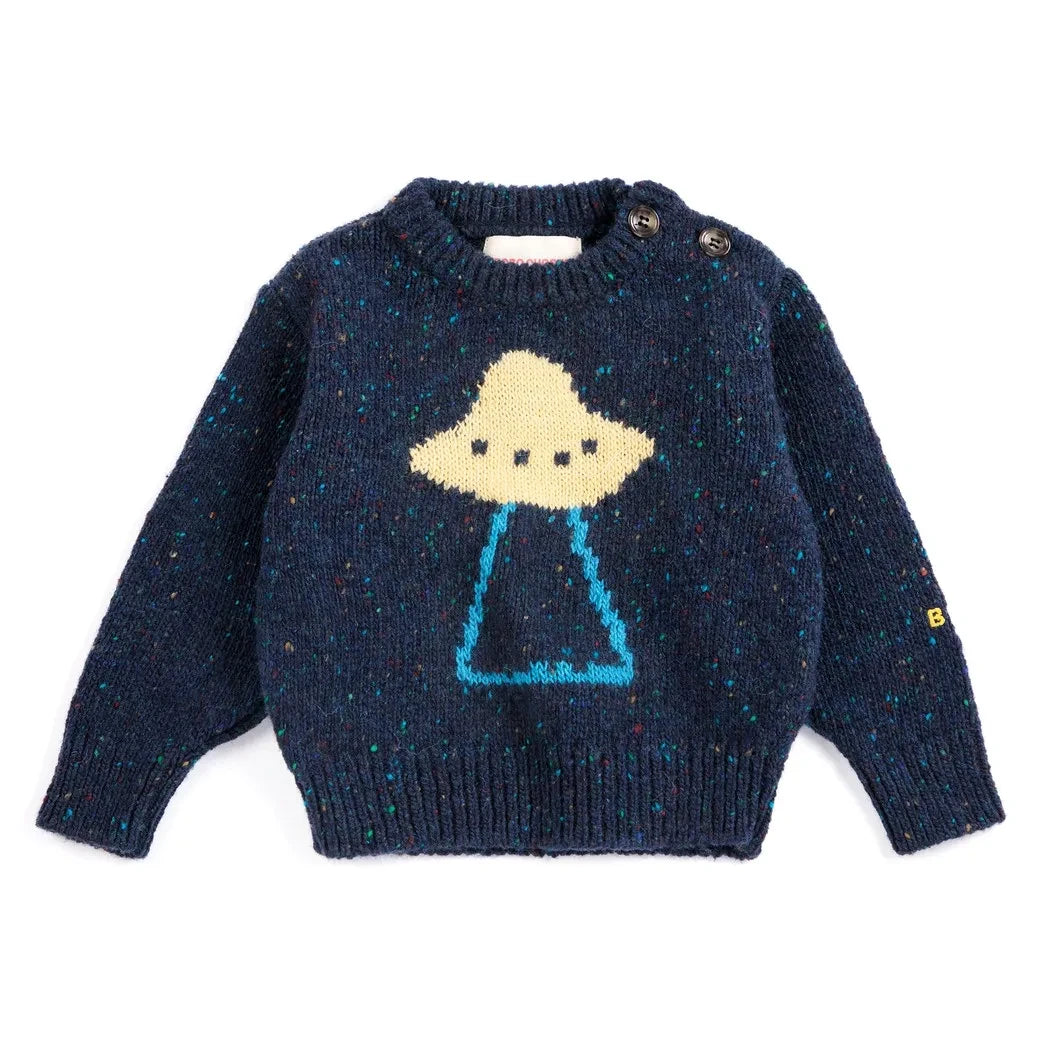 Bobo Choses - Jersey de lana Baby Saucer | Azul Marino