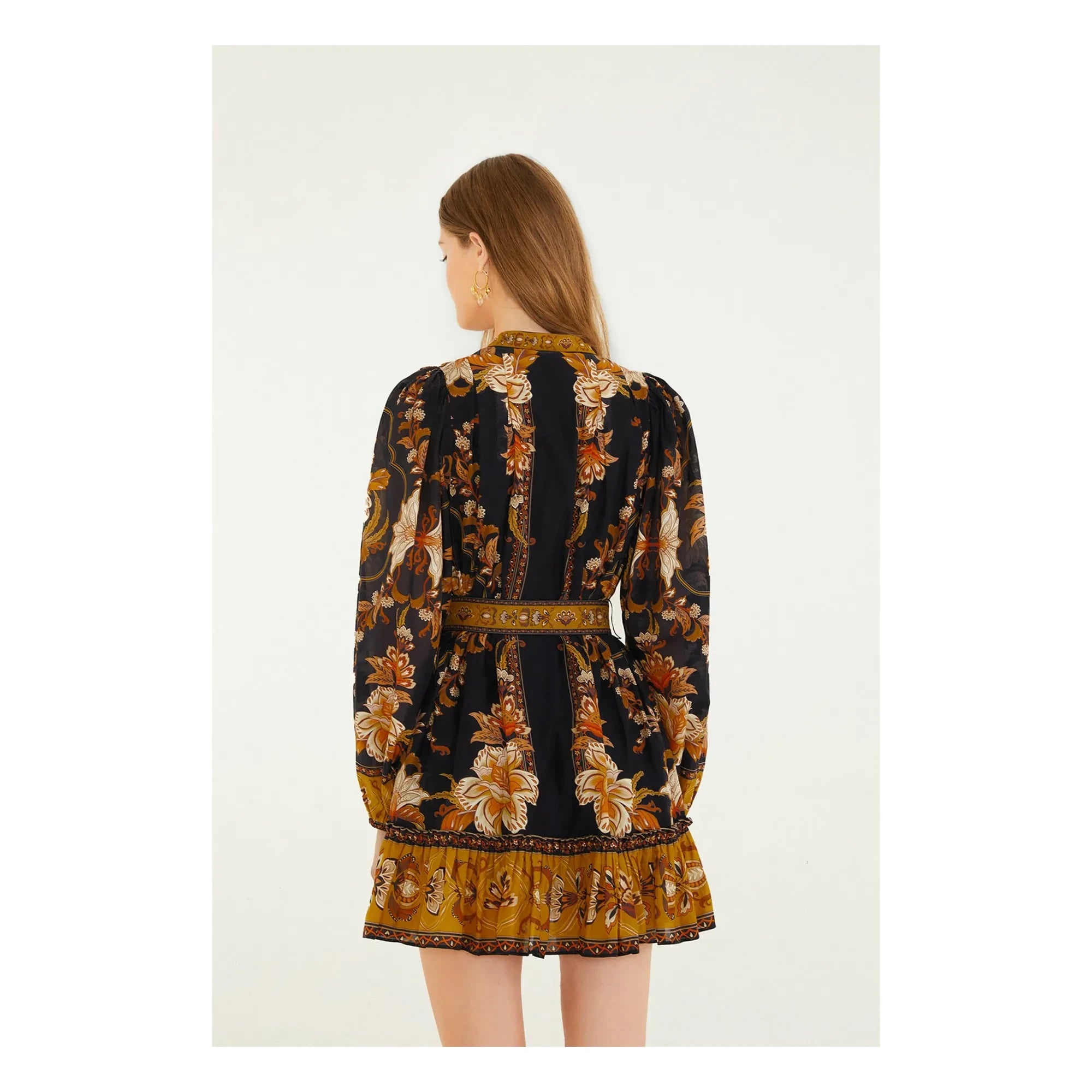 Vestido Farm Rio - Majestic Garden | Negro