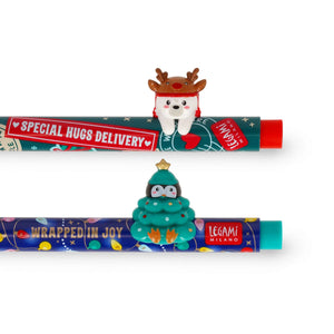 Legami - Set de 2 Bolígrafos con Adornos de Animales - Jingle All Way