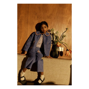 Hello Simone - Chaqueta de terciopelo Duchesse | Azul