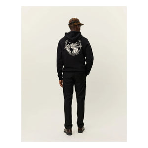Les Deux - Ben Globe Sudadera con Capucha de Algodón Orgánico | Negro Oscuro
