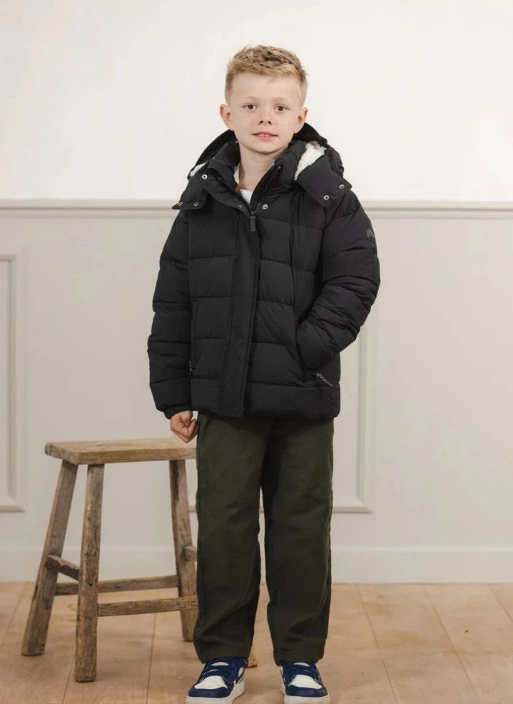 Töastie - Chaqueta acolchada con capucha militar Lunar | Negra