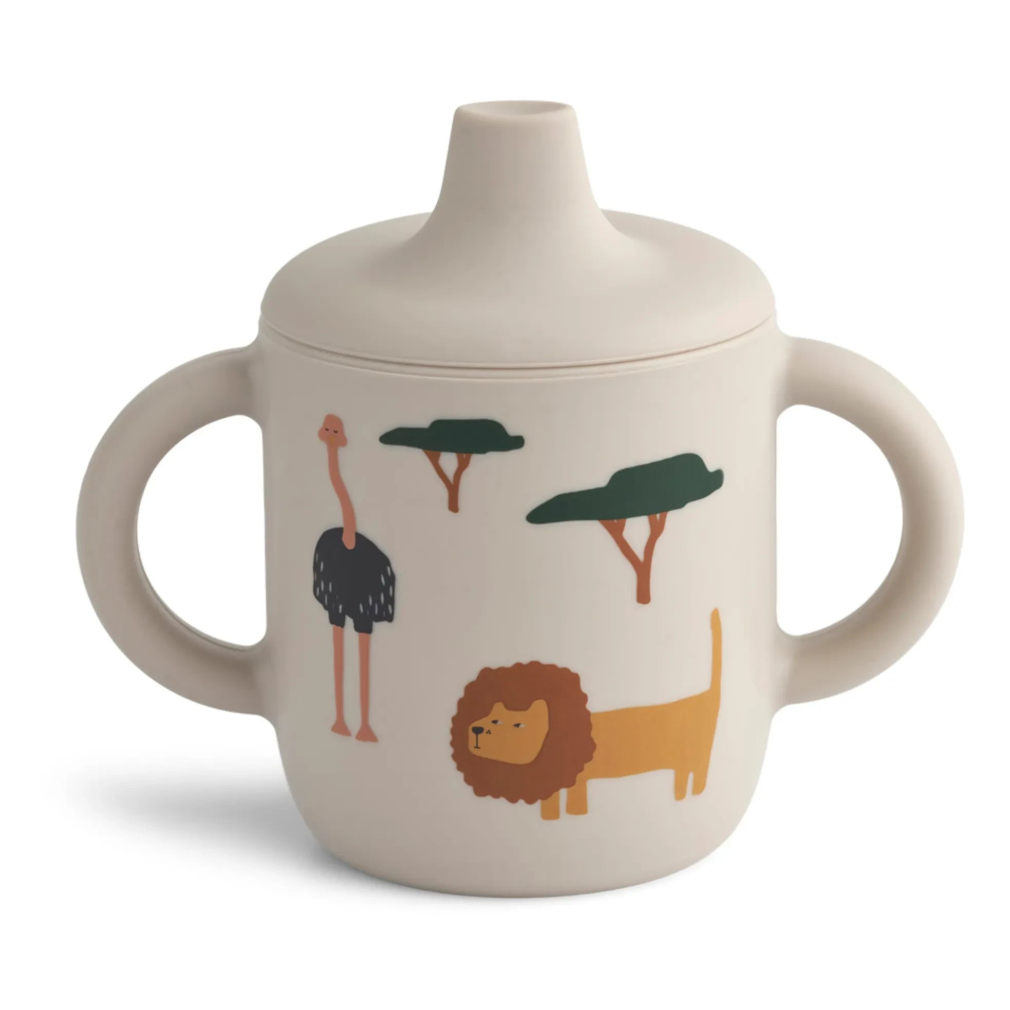 Liewood - Vaso de aprendizaje de silicona Neil | Mezcla arena Safari