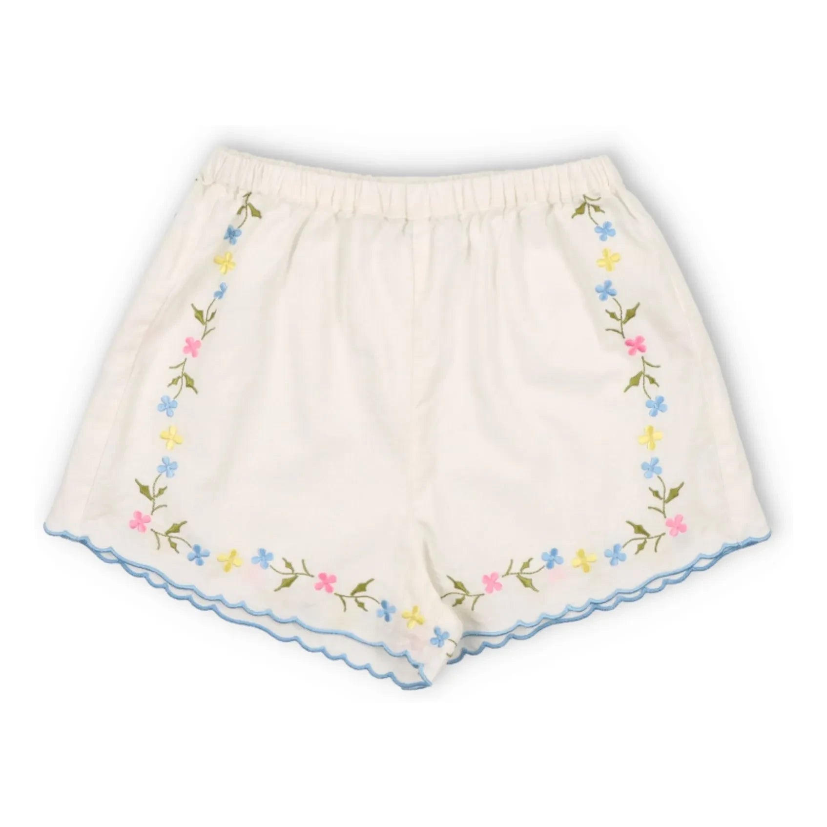 the new society - Hermione Shorts con flores | Blanco