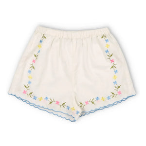 the new society - Hermione Shorts con flores | Blanco