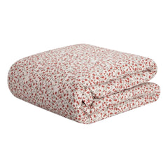 garbo&friends - Royal Cress Pamuklu Perkal Kapitone Battaniye | Kırmızı