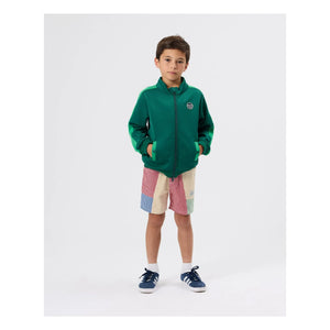Goldie + Ace - Pantalones cortos con parches a rayas | Rojo