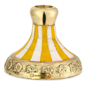 Doing Goods - Candelabro de latón Sanya | Amarillo