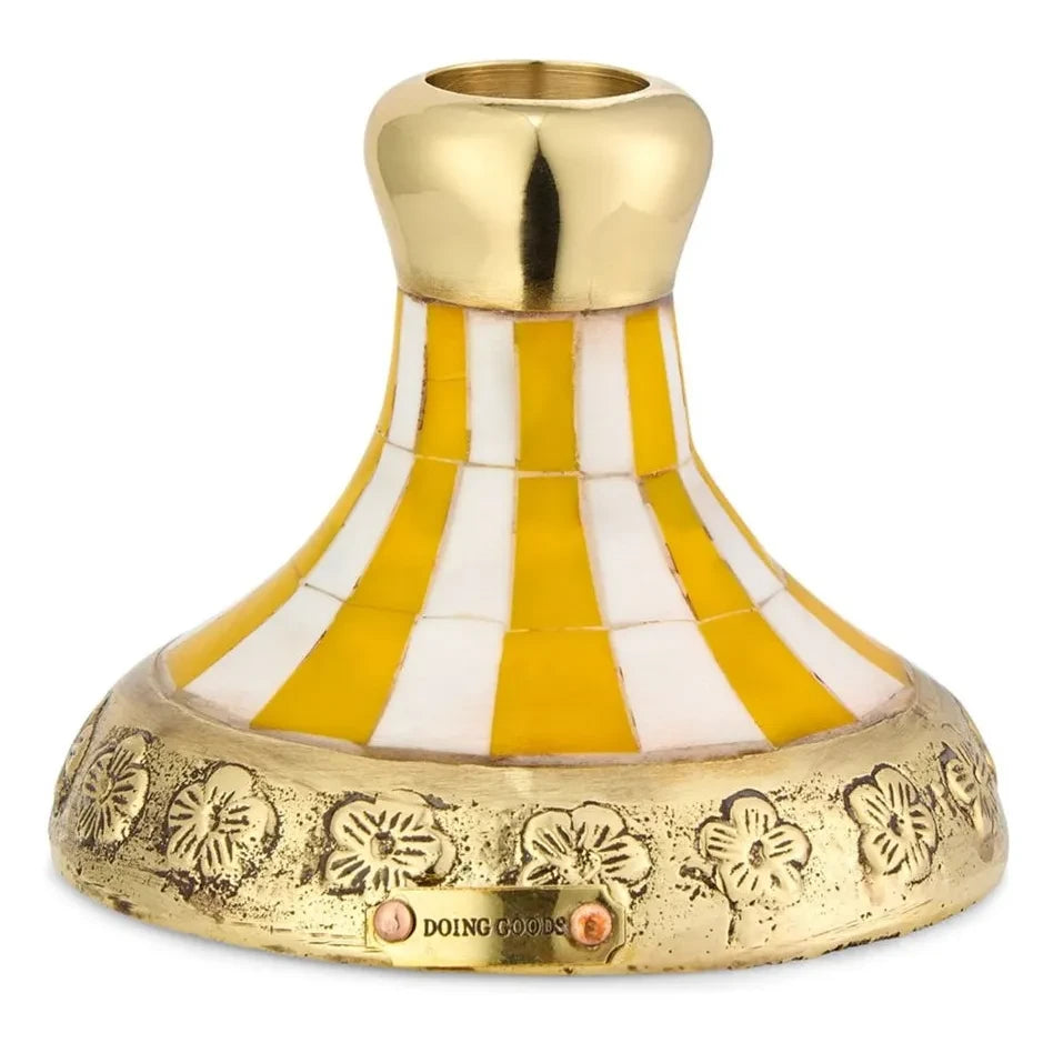 Doing Goods - Candelabro de latón Sanya | Amarillo