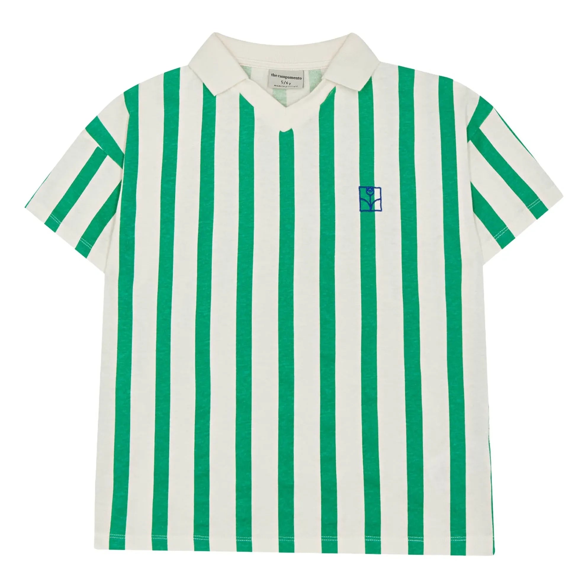 The Campamento - Polo de rayas verdes extragrande