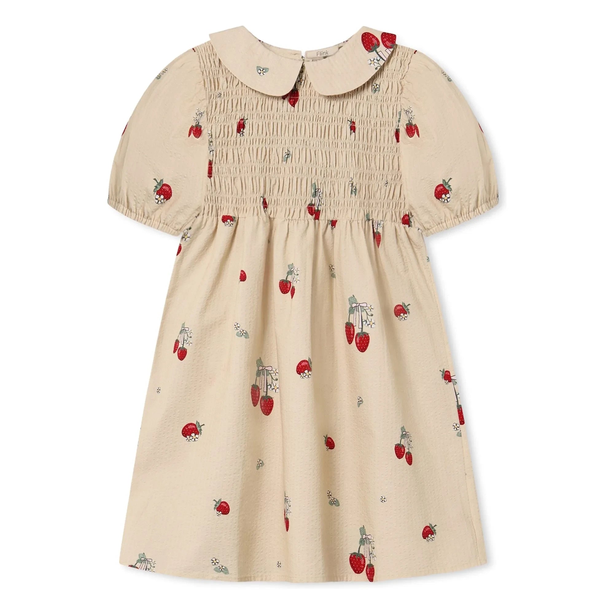 Fliink - Vestido de manzana y fresa | Crudo