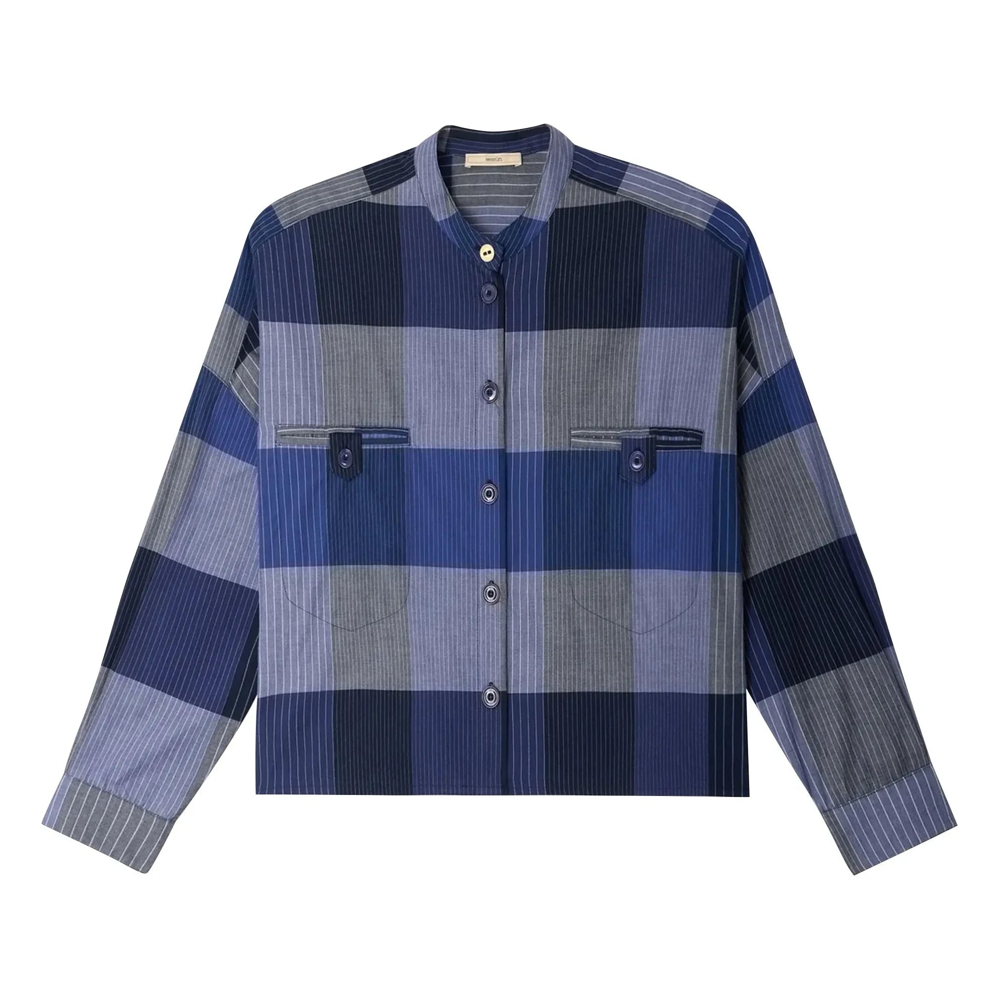Sessùn - Camisa de algodón Orregia | Azul