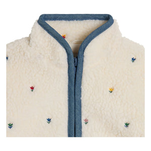 Stella McCartney Kids - Çiçek Desenli Sherpa Ceket | Fildişi
