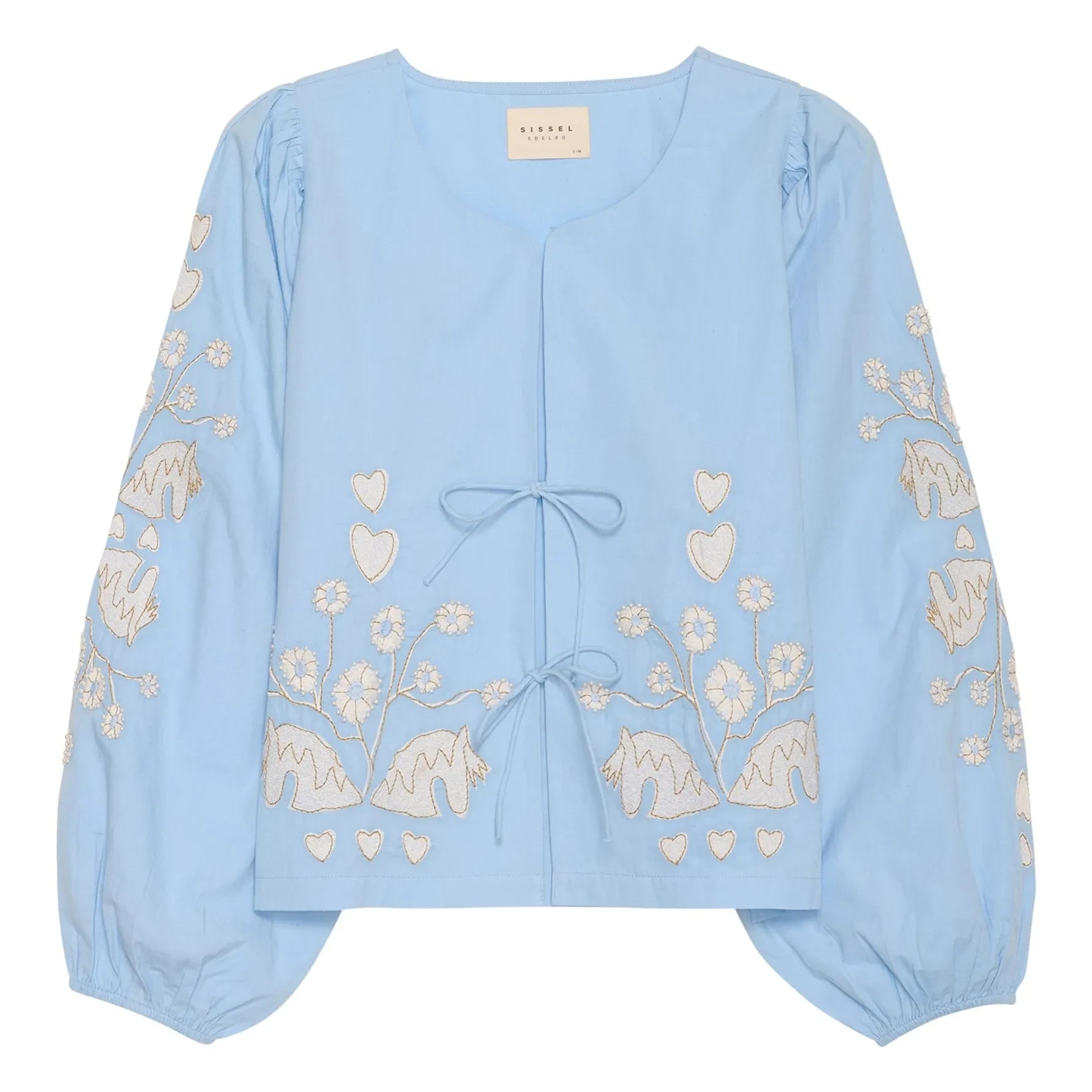 SISSEL EDELBO - Blusa de algodón orgánico Maggan | Azul