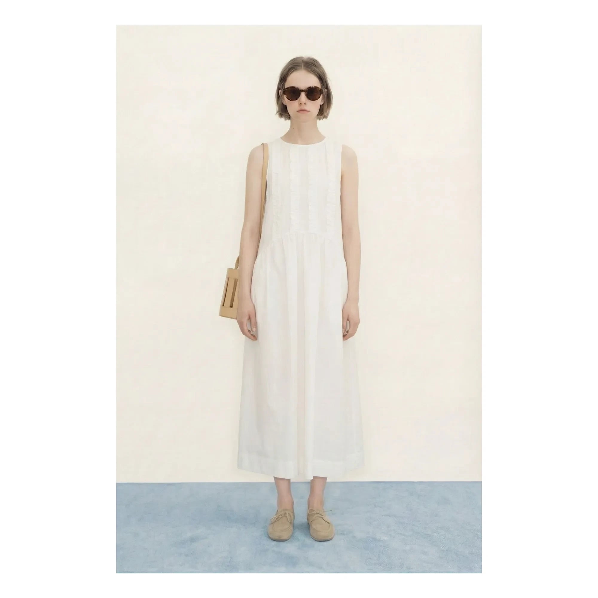The Tiny Big Sister - Vestido de algodón | Blanco roto