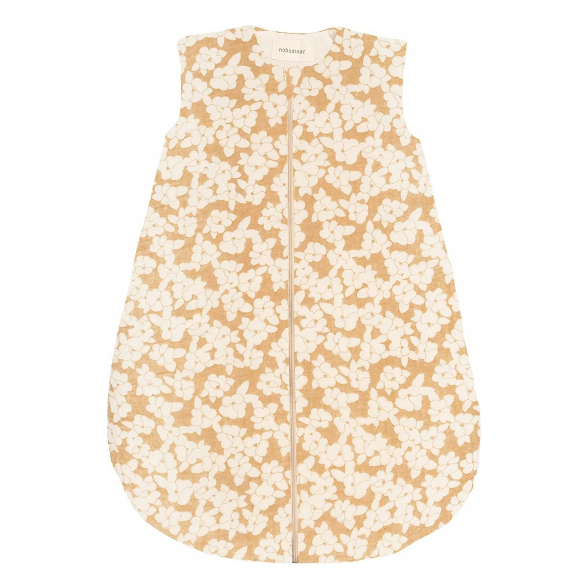 Nobodinoz - Saco de dormir de temporada Fluffy Wabi-Sabi Sakura | Mostaza