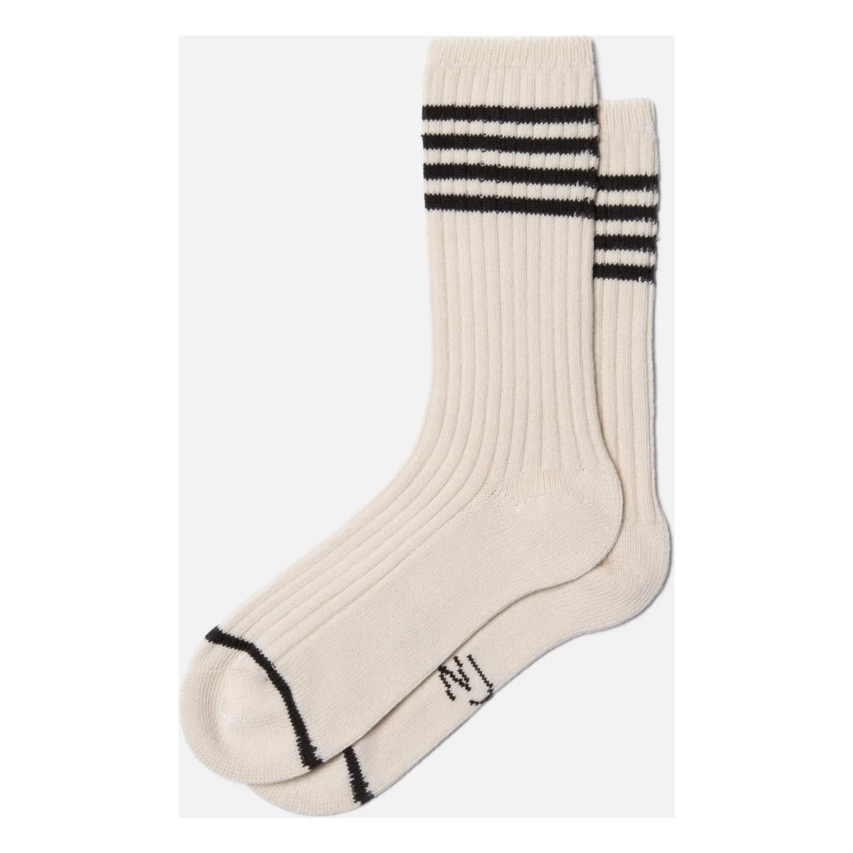 Nudie Jeans - Calcetines de tenis a rayas | Blanco