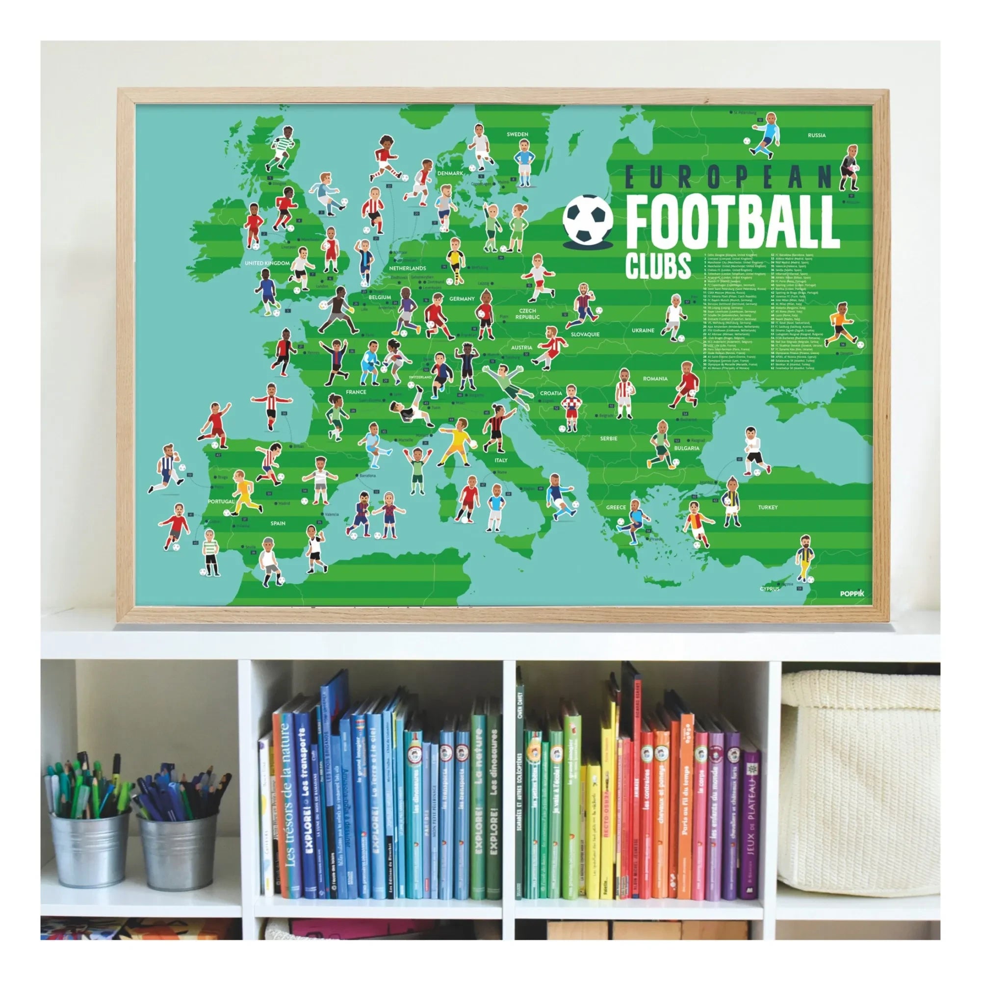 Poppik - Póster de pegatinas de fútbol