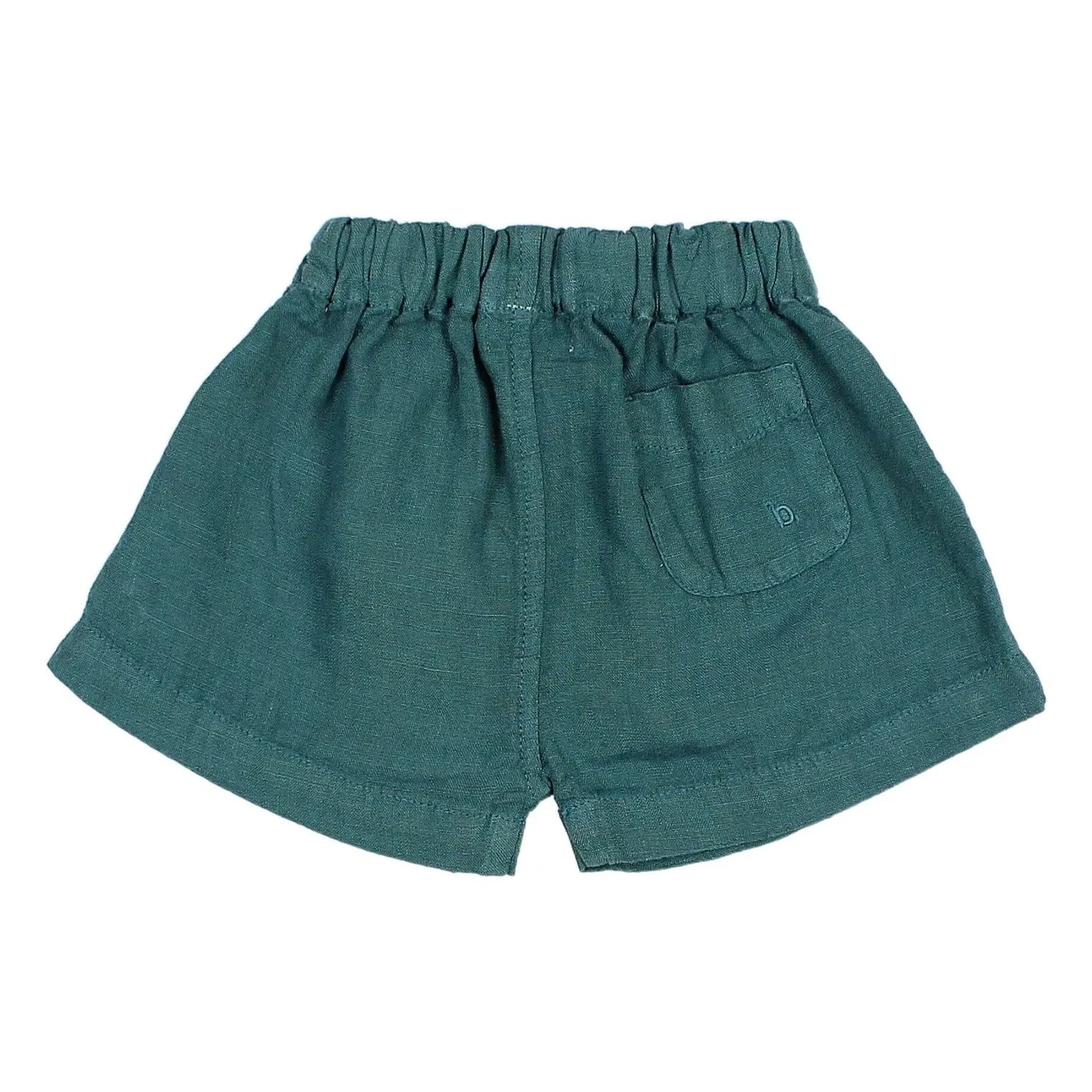 Búho - Pantalón corto de lino | Azul pavo real