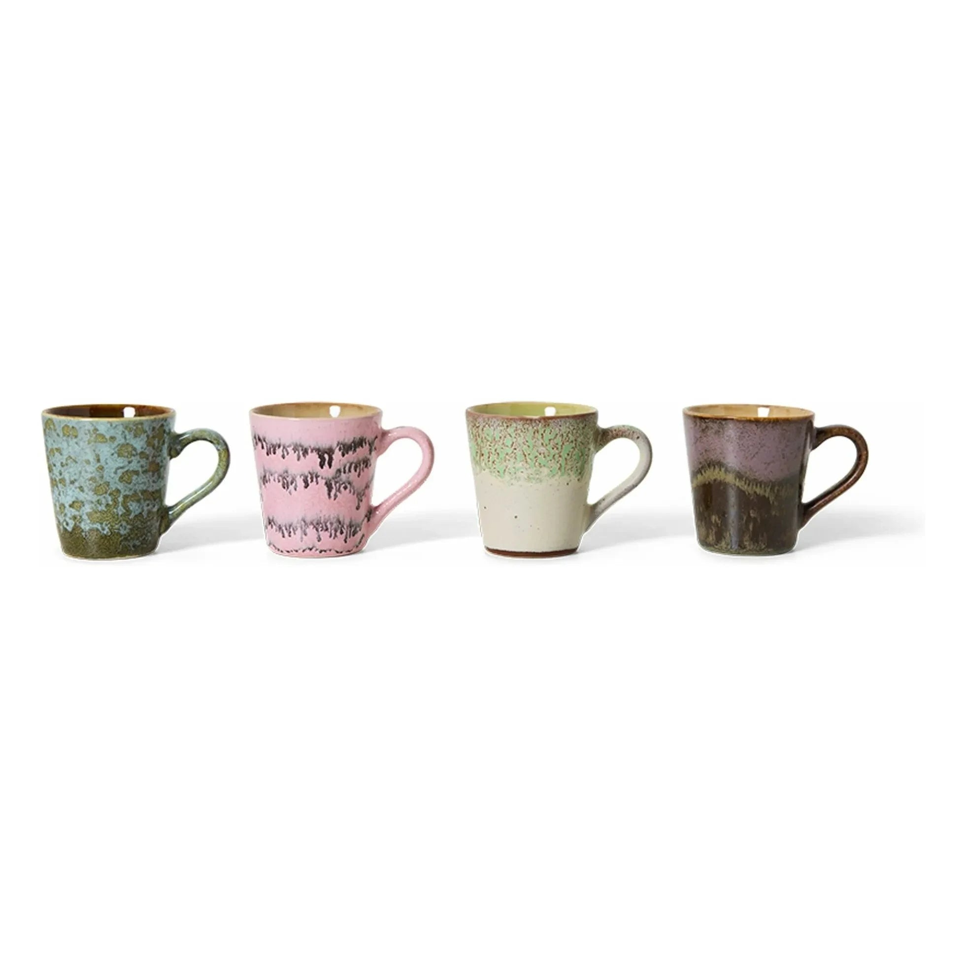 HKliving - Tazas de espresso Brustalism - Juego de 4