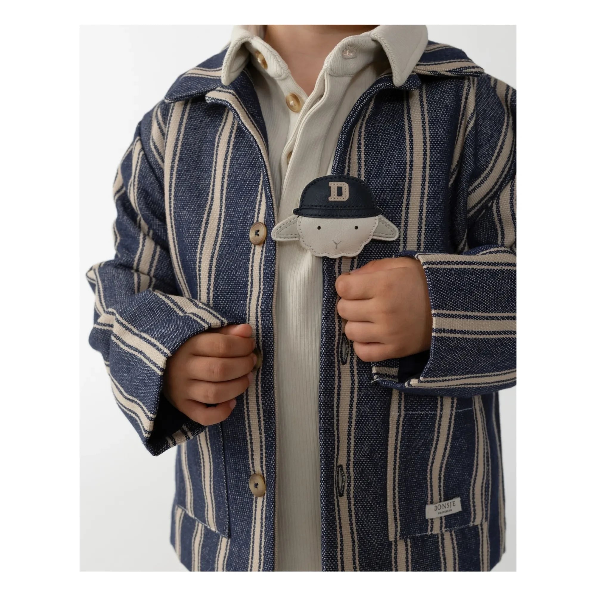 Donsje - Henrik Çizgili Overshirt Ceket | Mavi