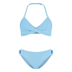 Beachlife - Bañador cruzado texturizado | Azul claro