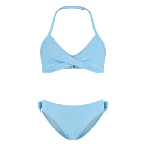 Beachlife - Bañador cruzado texturizado | Azul claro