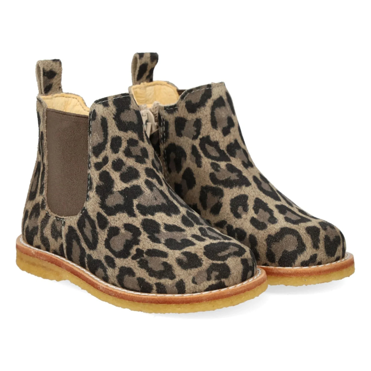 Botines Chelsea Angulus con cremallera y estampado de leopardo | Topo