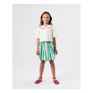 Goldie + Ace - Falda de rayas con bolsillos | Verde