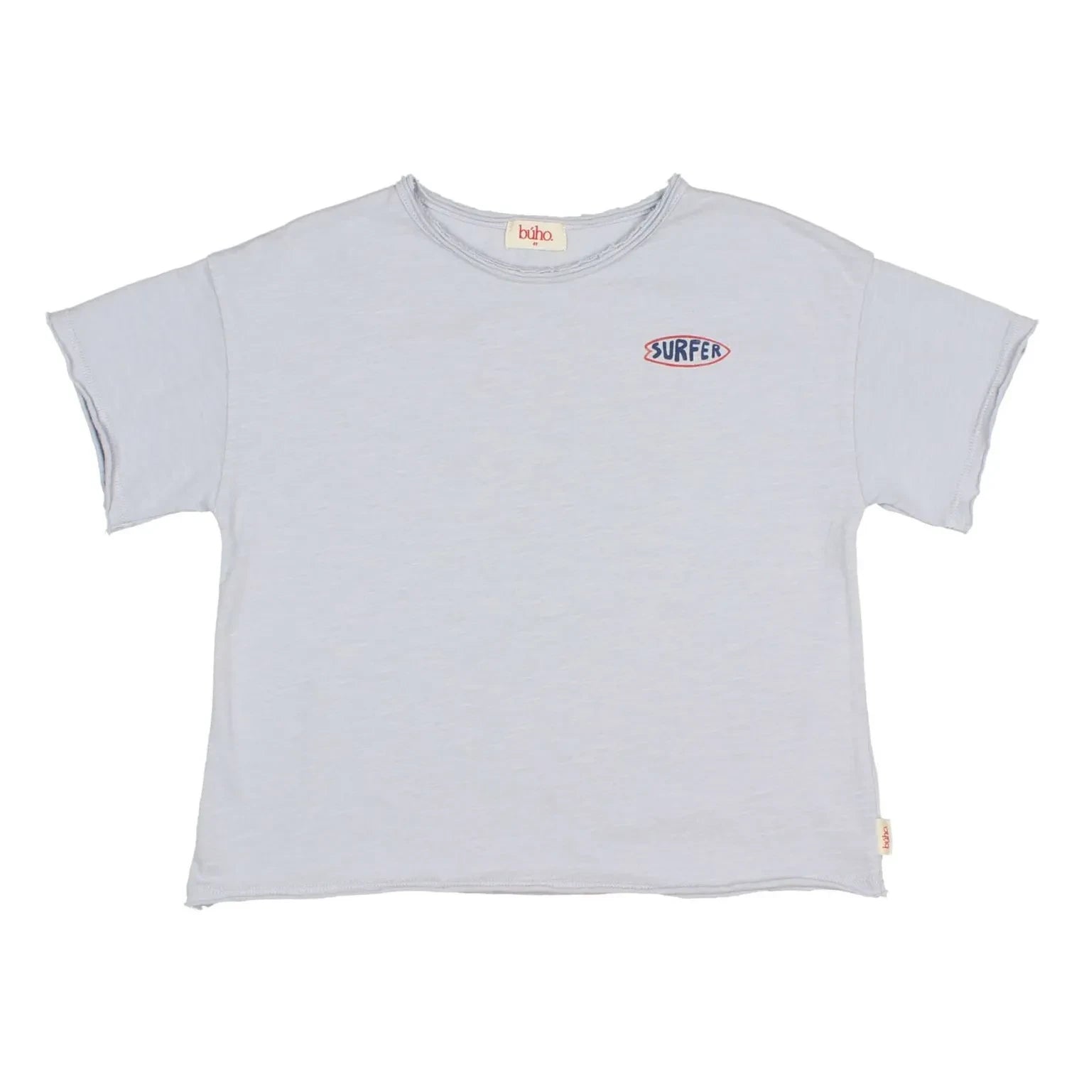 Búho - Camiseta de surf de algodón orgánico | Azul claro
