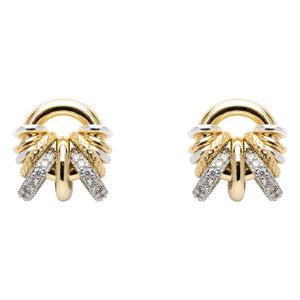Sigal - Pendientes de aro brillantes para bebé | Oro/Plata