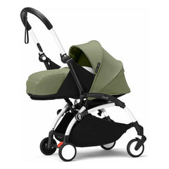 Stokke® - Cochecito YOYO³ completo 0+ y 6+ Chasis blanco | Oliva