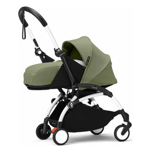 Stokke® - Cochecito YOYO³ completo 0+ y 6+ Chasis blanco | Oliva