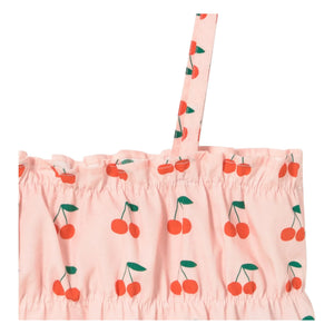 Tinycottons - Top fruncido cerezas | Rosa claro