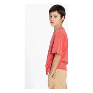 Smallable Kid - Camiseta de algodón orgánico Nils | Rojo oscuro
