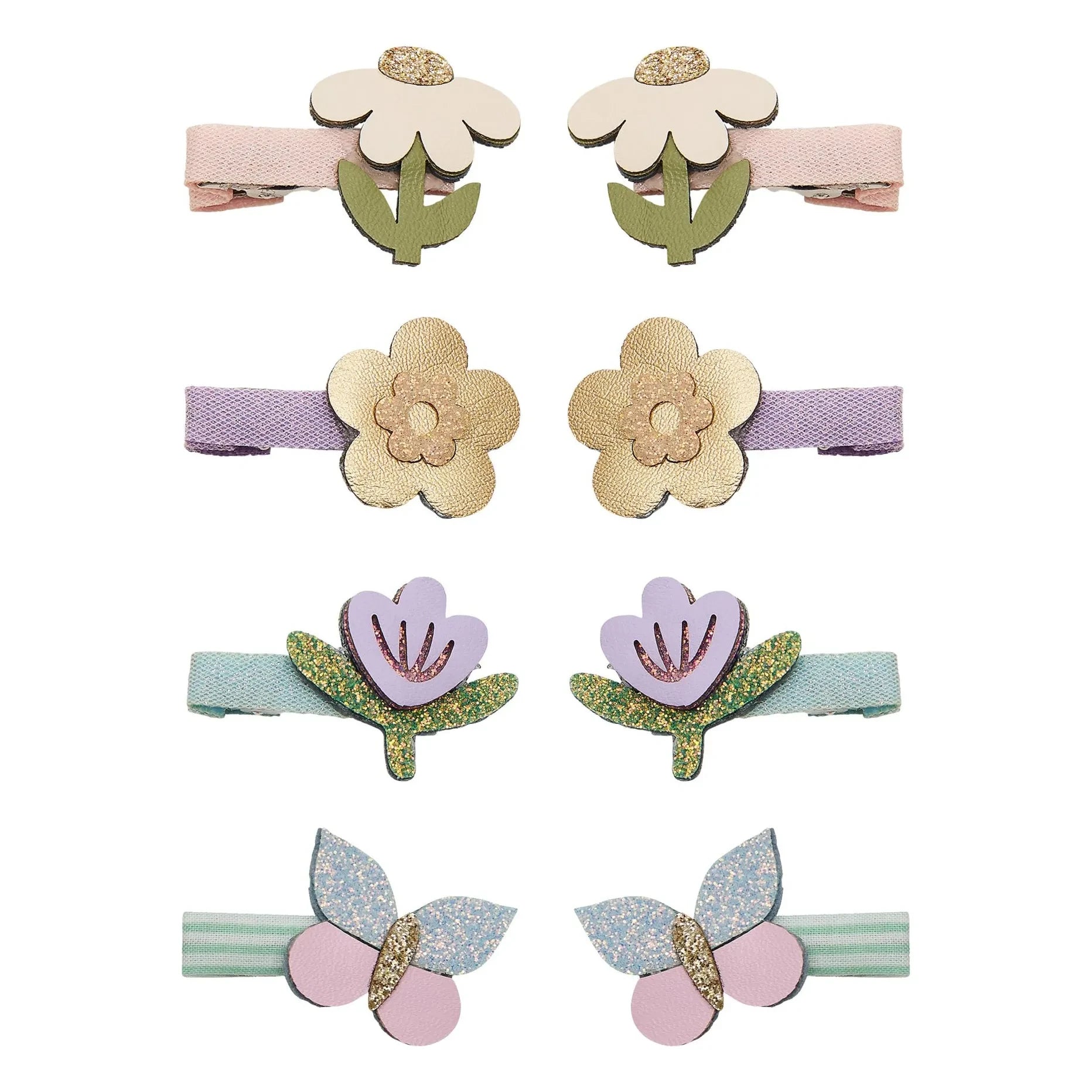 Mimi & Lula - Set de 8 horquillas Mini Flor | Lila