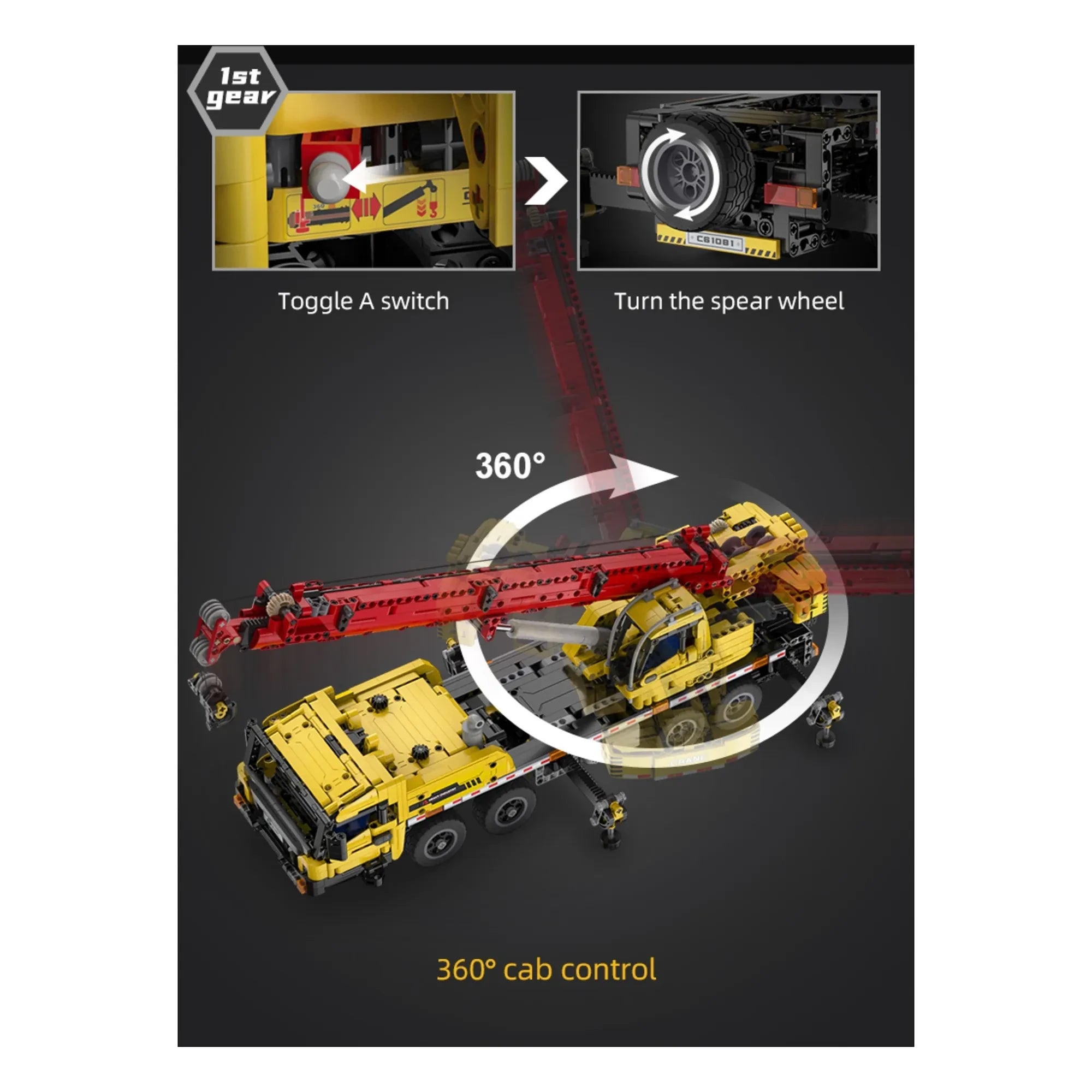 Cada - Set de construcción Camión grúa polivalente - 1.831 piezas