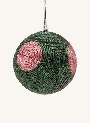 Anna + Nina - Bola de Navidad de Lunares Brillantes de Caramelo | Verde