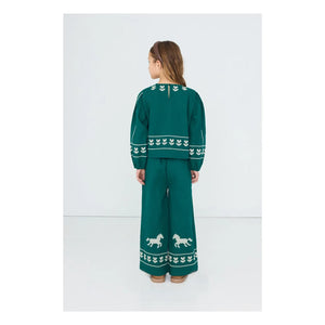Tinycottons - Pantalones de caballo verde