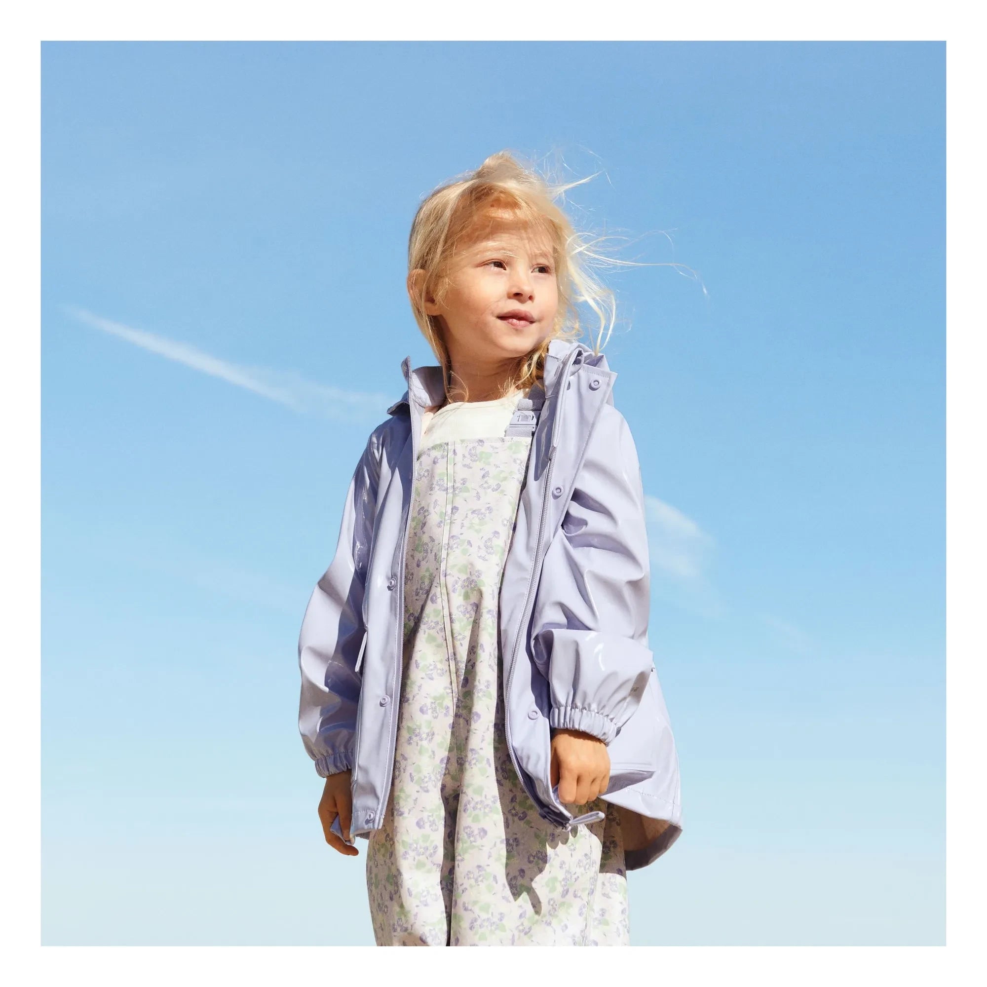 Chaqueta impermeable de fibra reciclada Ollo Waxed de Wheat | Lila